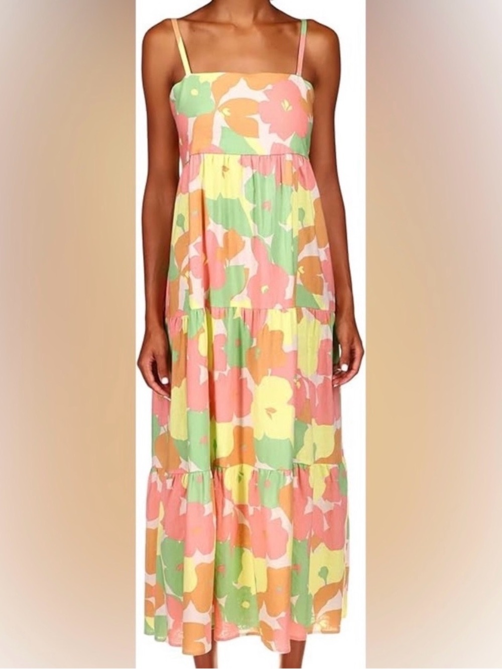 Social Standard by Sanctuary tiered floral midi maxi dress size medium